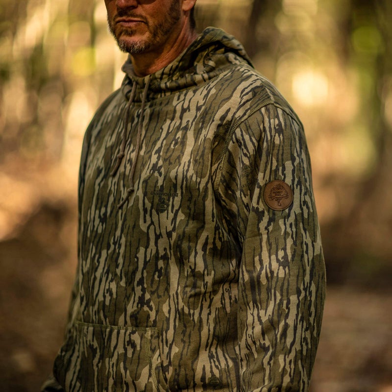 Mossy Oak Men's Vintage Camo Hunt Hoodie, Greenleaf, X-Large - Image 3